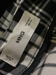 Mango Plaid Mini Skirt