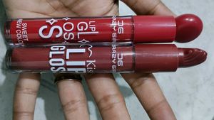 2 x Lip Glosses - Red & Nude