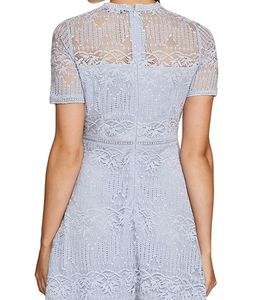 FabAlley Women's Lace Skater Mini Casual Dress (Si