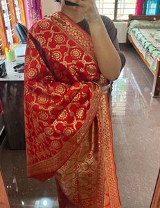 Red Silk Duppatta