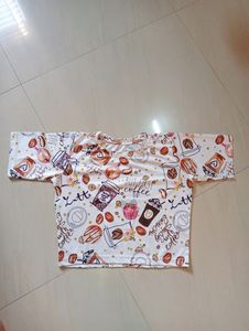 Coffee Design Crop Top
