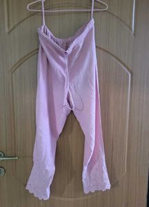 Pink Kurta Set with Polka Dots
