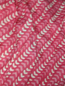 Pink Printed Kurta with White Pants