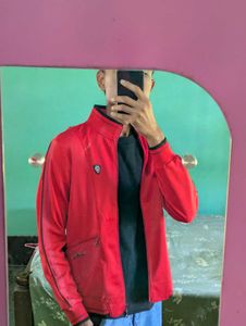 Men's Retro y2k style cropped Red Sports Jacket❣️�
