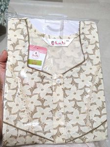 Pure Cotton Nighty Cream