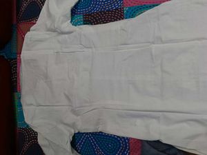Elegant White Kurta with Embellishments