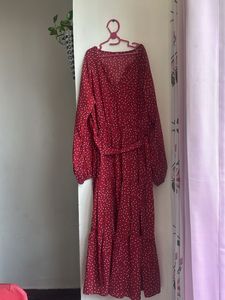 Chic Polka Dot Maxi Dress