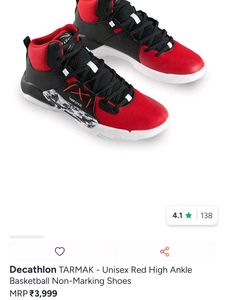 Price Drop 🔥Men's Red & Black Basketball Shoes