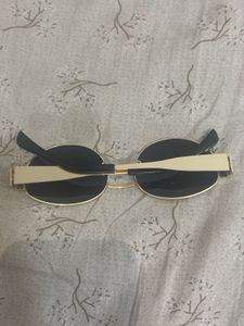 Gold Oval Sunglasses