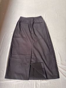 Charcoal Pleated Formal Skirt