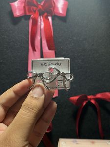 Silver Bow Earrings