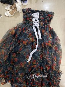handmade original Floral Print Dress