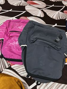 Cute Pink &amp; Grey Backpacks Set