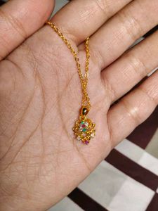 Elegant Gold- Tone Pendant Necklace