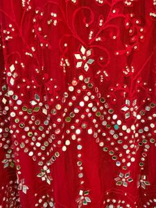 Red Heavy embroidered Mirror Work Lehenga choli