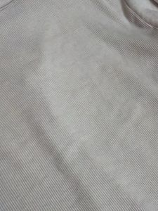 white collered full sleeve workout top