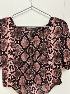Animal Print Crop Top