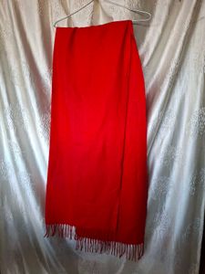 Red Fringe Scarf