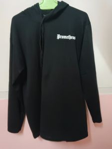 LEWEL, Typography Hooded Neck Hoodie