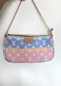 Lv inspired rainbow pochette