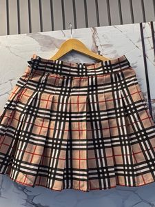 Pleated Plaid Skirt