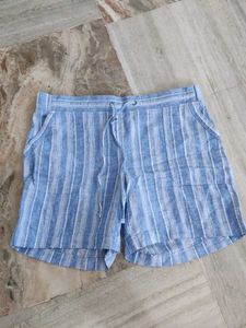 Striped Linen  Shorts