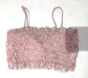 Lace Bralette with Floral Appliques