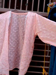 Pink Sleeveless Top With Shrug