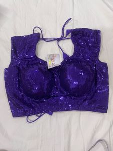 Sparkling Purple Sequin Blouse