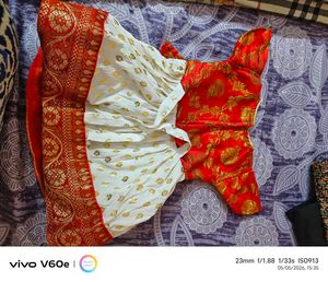 Beautiful Red &amp; White frock