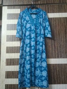 Beautiful Blue Printed Kurta Set