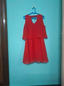 Chic Red Sleeveless Mini Dress