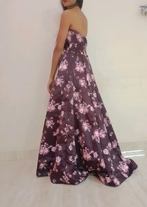 Heavy Satin Neck Node Gown