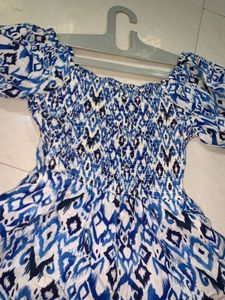 Stylish Off-Shoulder Printed Peplum Top