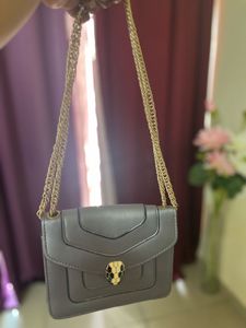 Love Bvlgri Chic Gray Crossbody Bag