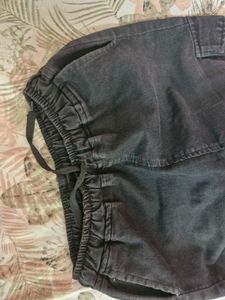 Black Cargo Joggers