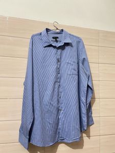 VAN HEUSEN XL  Men's Blue Striped Dress Shirt