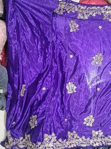 Vibrant Purple Embroidered Saree
