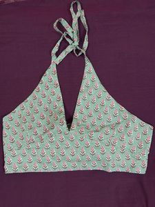 Boho Print Halter Neck Blouse