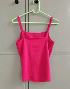 Hot Pink Button-Up Camisole Top