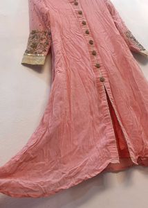 Embroidered Pink Kurta(today sale only)