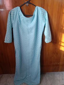 Elegant Blue Chikankari Kurta