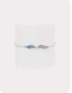 Caratlane Shaya Wave &amp; Pearl Bracelet