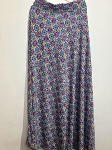 Boho Floral Print Maxi Skirt