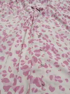 Chic Pink Animal Print Blouse
