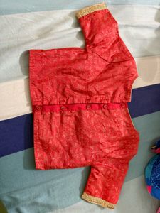 Red Embroidered Blouse