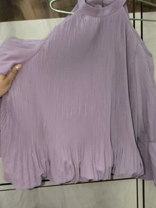 Lavender Cold Shoulder Top