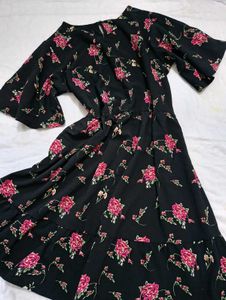 Floral Print Flared Dress