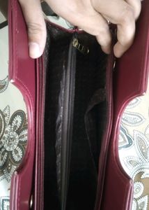 Elegant Burgundy Clutch Bag