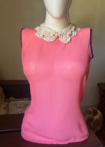 Pink Transparent Embellished  Top